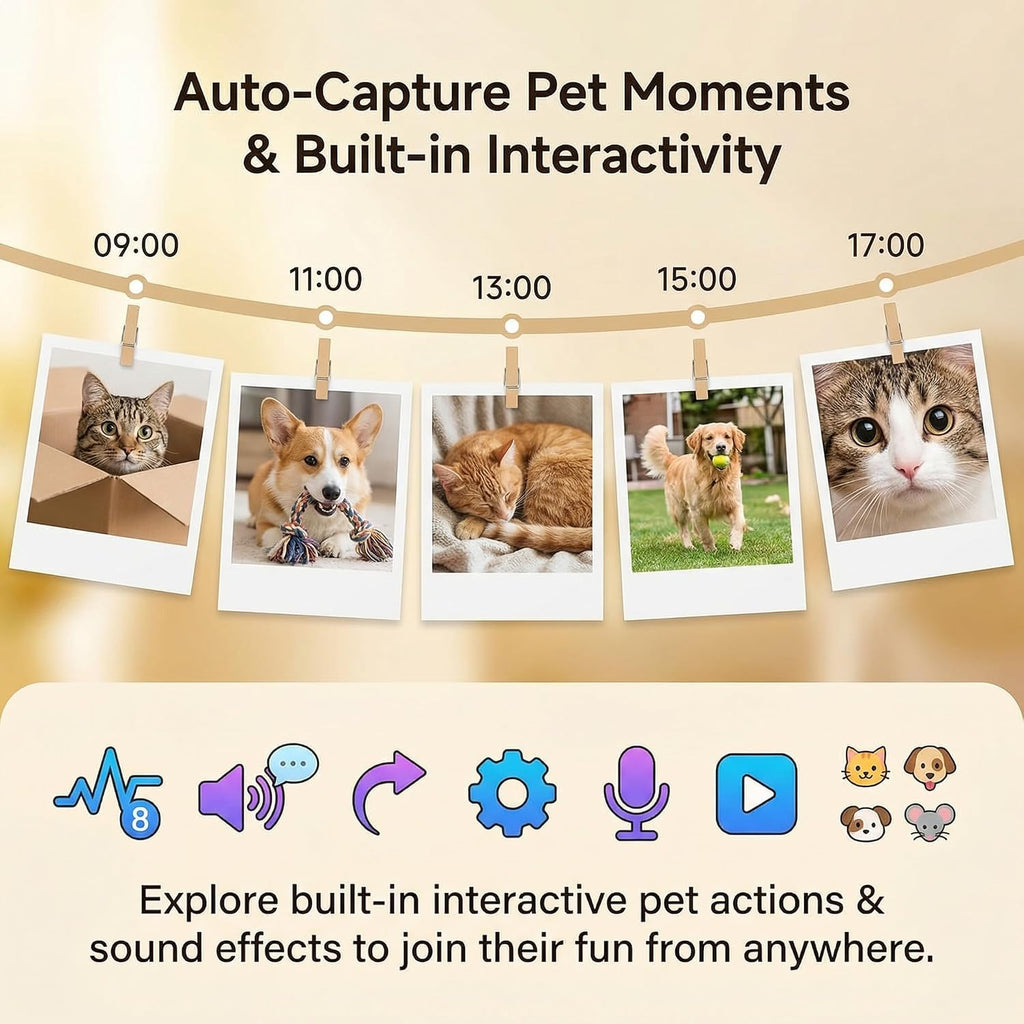 Mobile 2K Pet Camera Robot