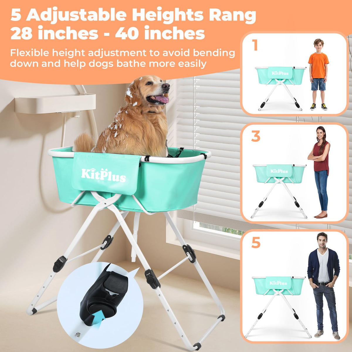 Adjustable Elevated Pet Bath