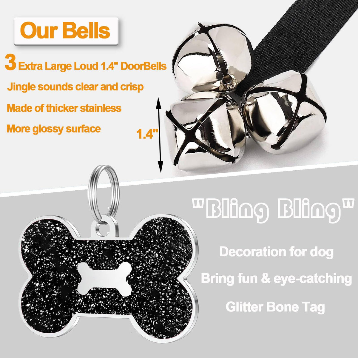 Dog Door Training Bells, 2 Pack