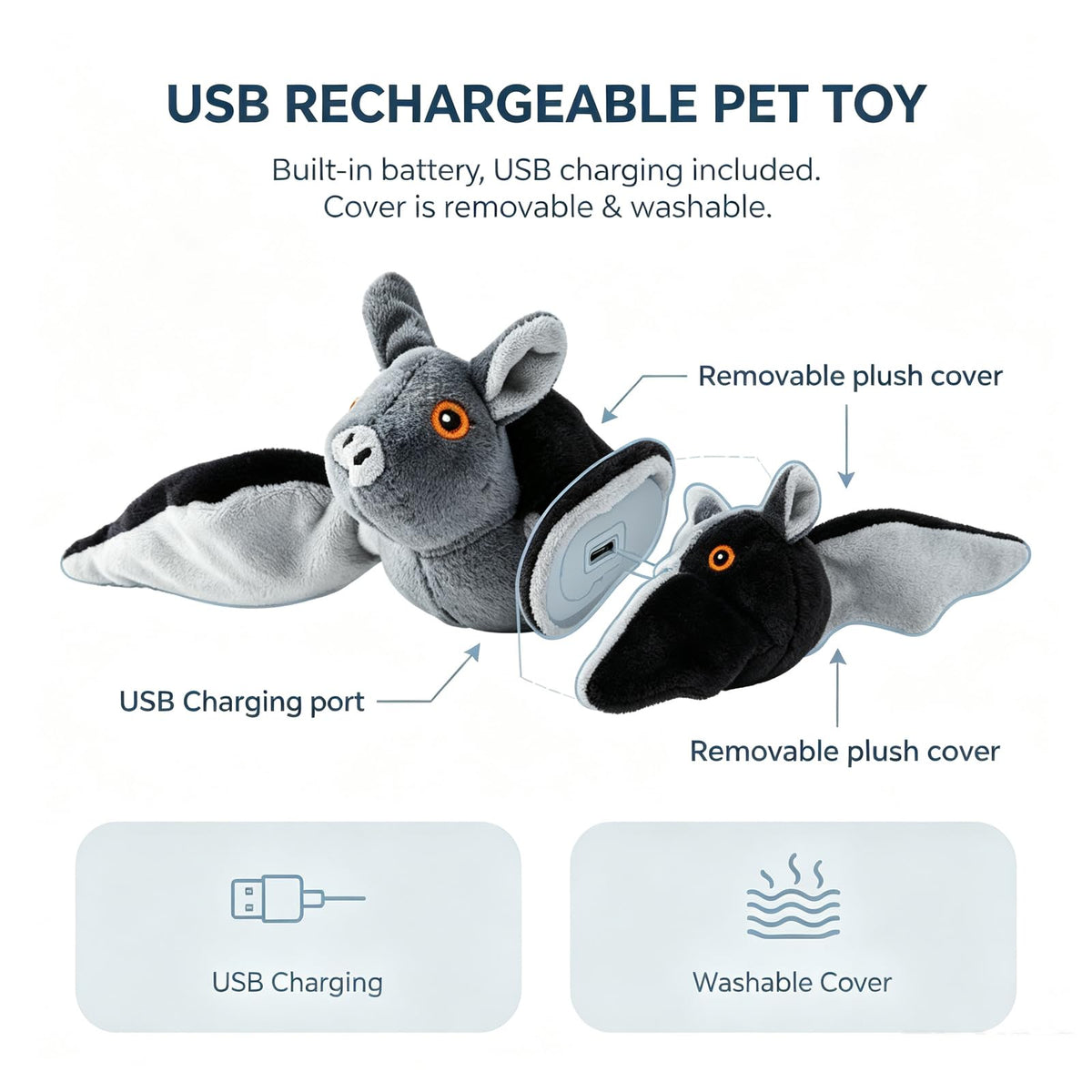 Flapping Bat Pet Toy