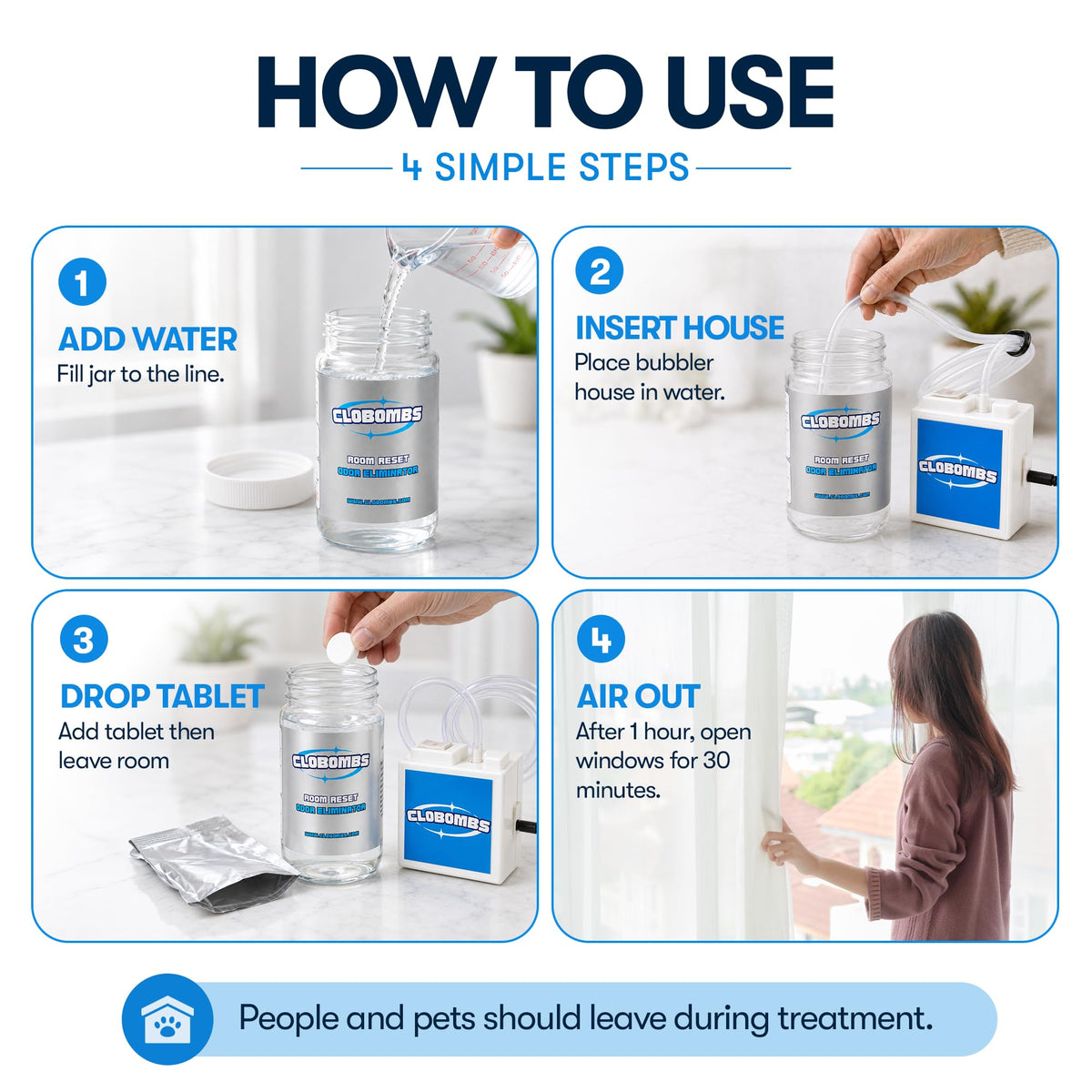 Chlorine Dioxide Room Odor Kit