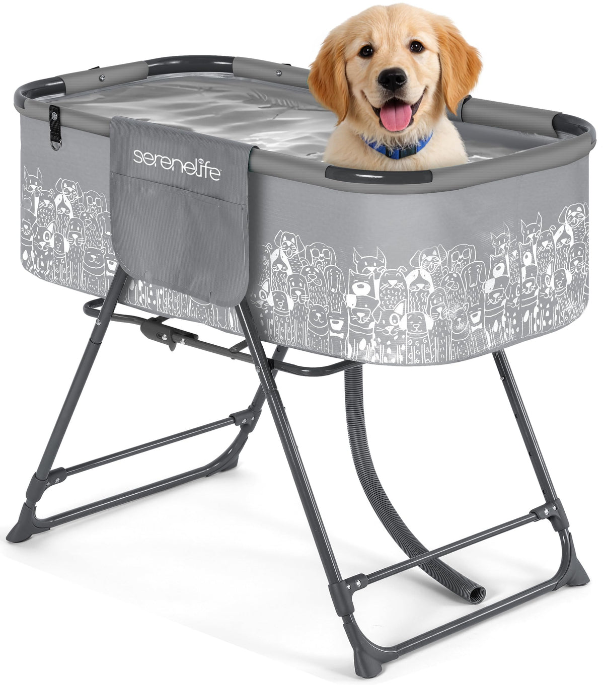 Foldable Elevated Dog Bath
