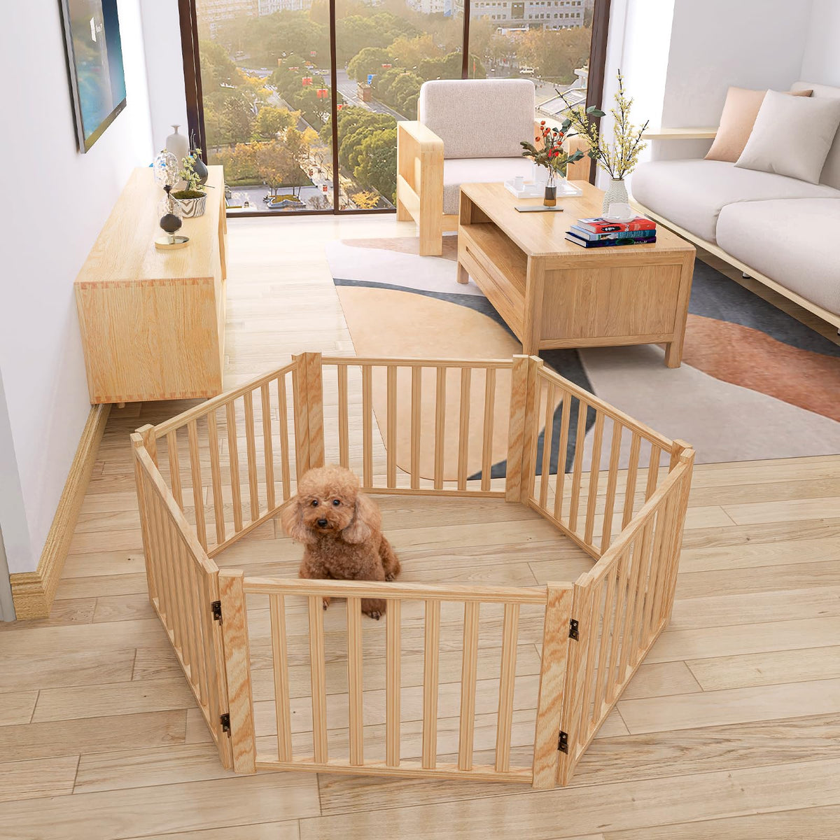Wooden Step-Over Pet Gate