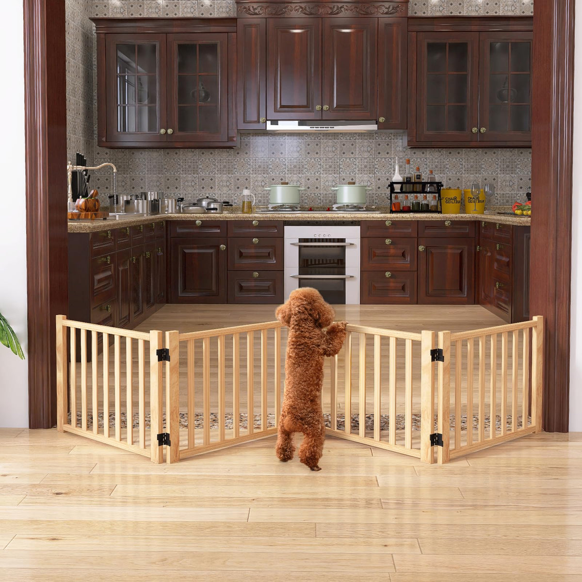 Wooden Step-Over Pet Gate