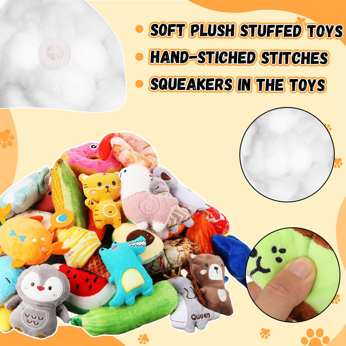120-Piece Squeaky Dog Toy Set