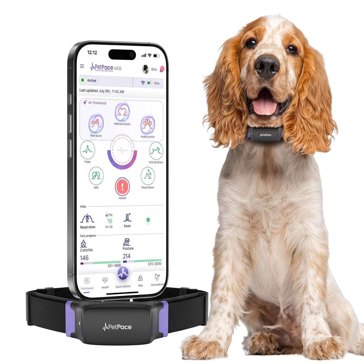 Smart Dog Health & GPS Collar