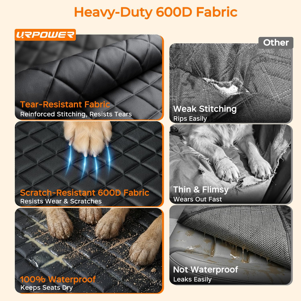 Waterproof Dog Car Seat Cover
