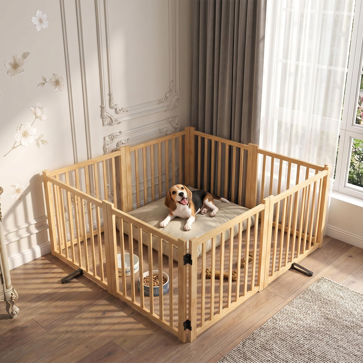 Wooden Step-Over Pet Gate