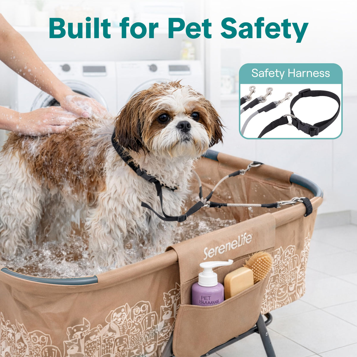 Foldable Elevated Dog Bath