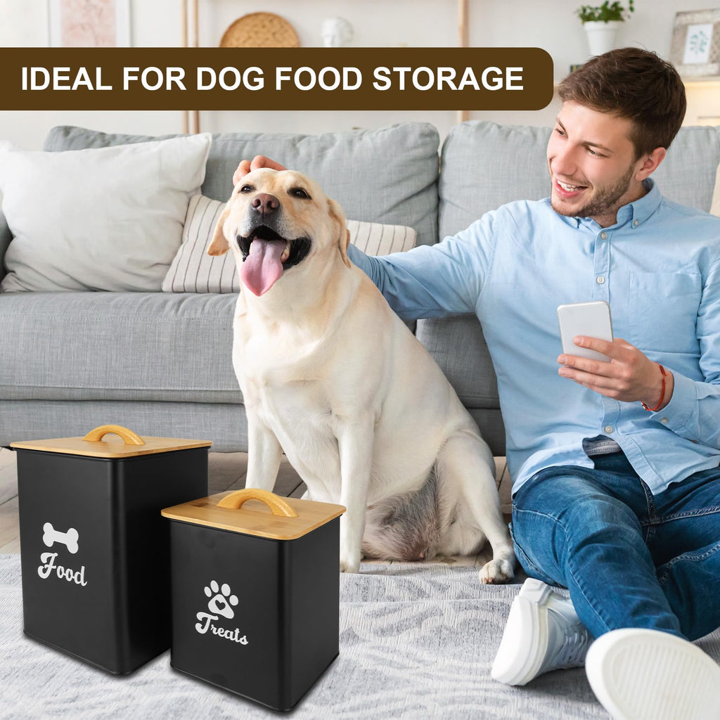 Two-Piece Pet Food Storage Jars