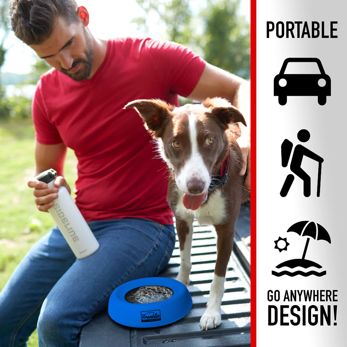 No-Splash Pet Travel Bowl